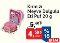 ETİ PUF KIRMIZI MEYVE DOLGULU 20 G ETİ PUF KIRMIZI MEYVE DOLGULU 20 G